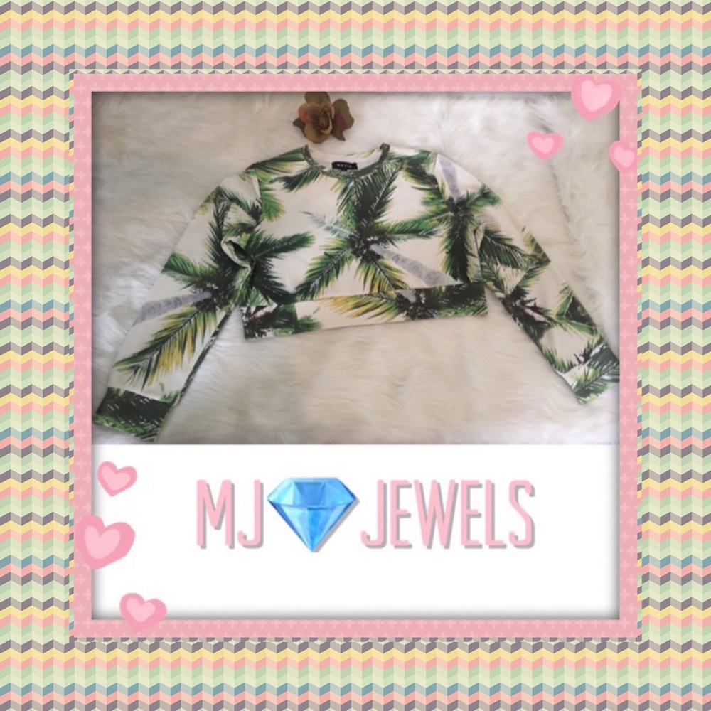 💕Palms Crop top Shirt 👚 💕Not New💕